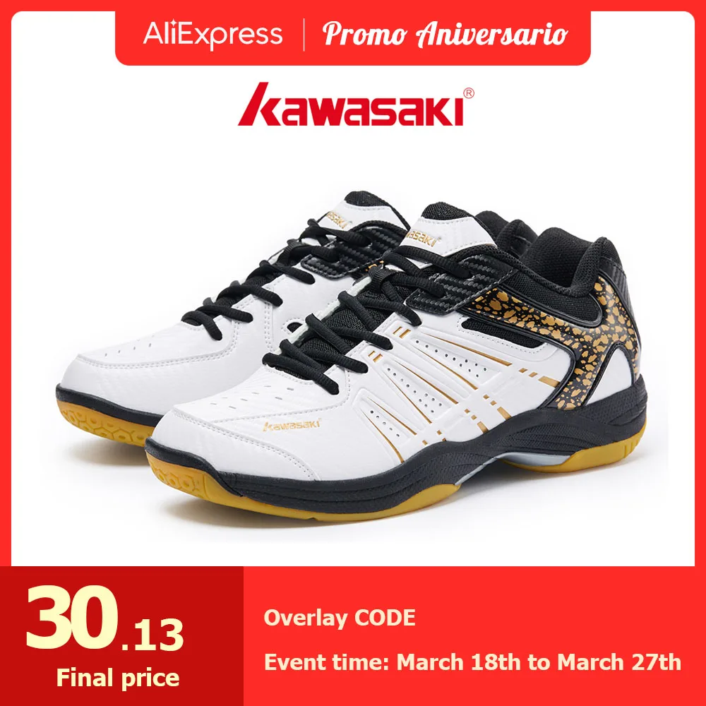 Kawasaki  Badminton Shoes Breathable Anti-Slippery Sport Tennis Shoes for Men Women Sneakers K-063