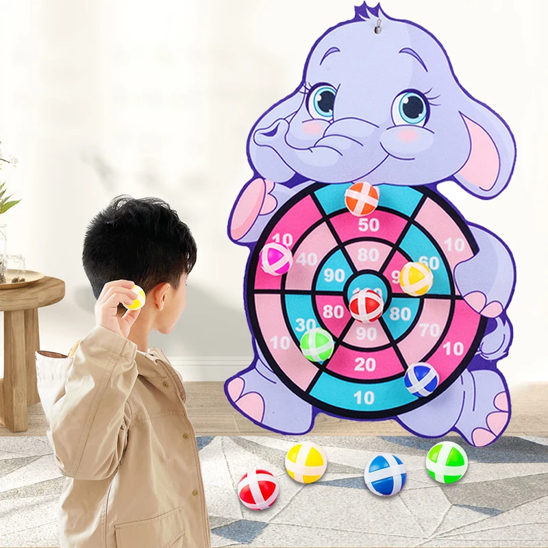 Kids Dart Board Target Sticky Ball Toys Montessori Educational Toys Children Party Indoor Throw Sports Game Toys Boys Gifts