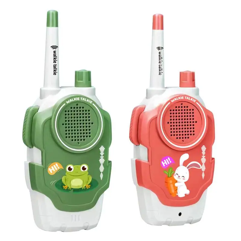 Kids Walkie Talkie Mini Phone Call Children Cartoon Talkie Walkie Long Range 2 Way Radio Interphone Boys Girls Birthday Gifts