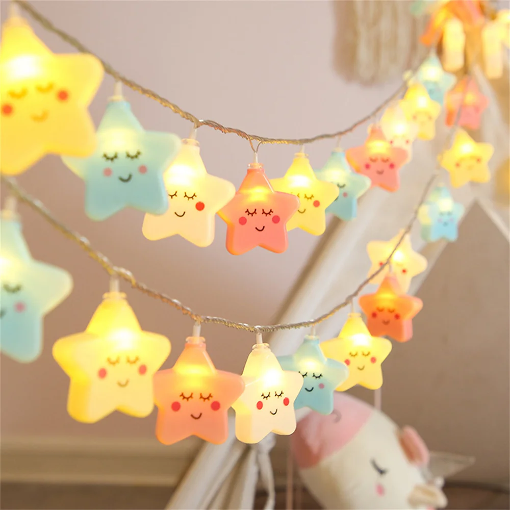 LED Cloud/Star Light String 10Ft 20,USB Powered Waterproof Little Night Light For Birthday Party Atmosphere Decoration Lighting