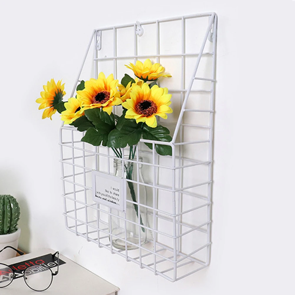 Letterbox Cage Newspaper Holder Home Simple Frame Hanging Iron Wire Magazine Rack Wall Mounted