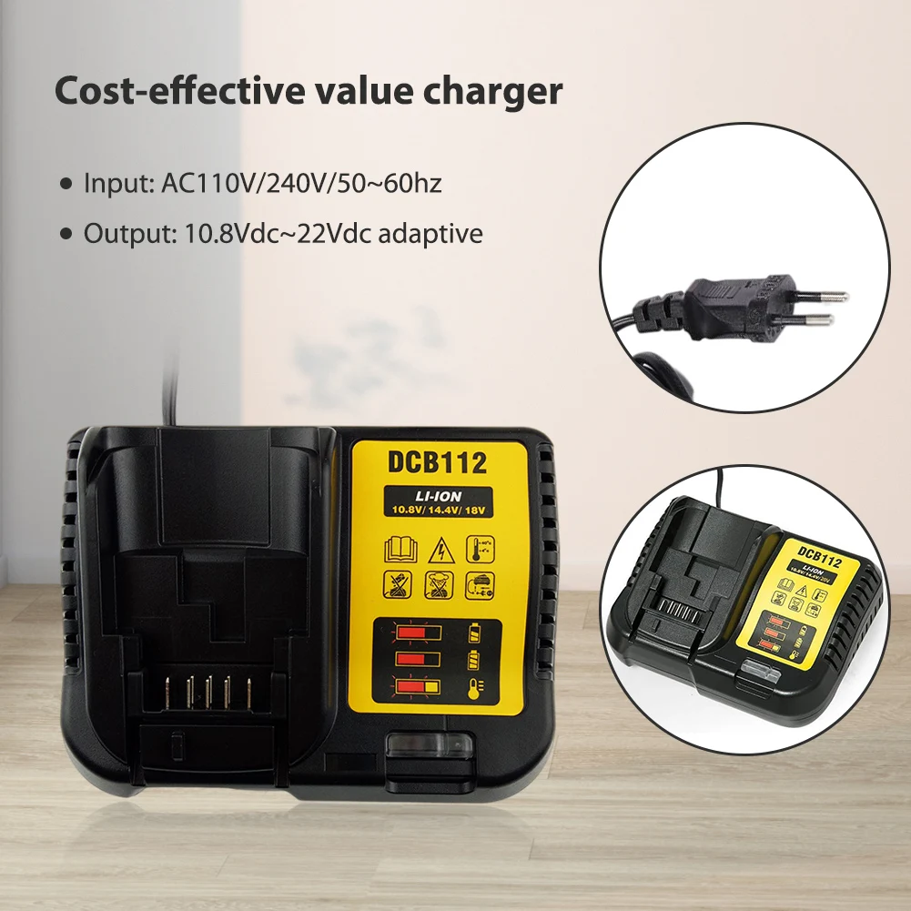 Lithium Battery Charger for Dewalt 12V 20V DCB101 DCB200 DCB140 DCB105 DCB112 Consumer Electronics Accessories