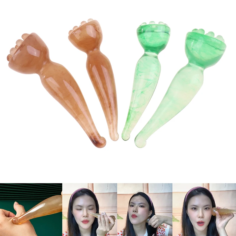 Lotus Face Massager Facial Gua Sha Beauty Tool Meridian Scraping Brush Acupuncture Massage Relaxation Guasha Therapy Dropship