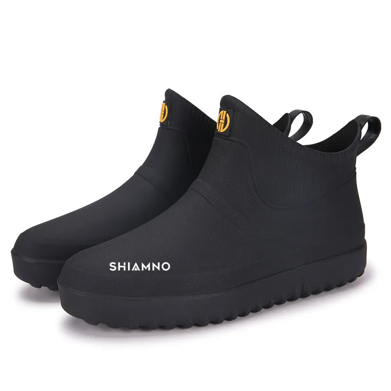 Low-top Rain Boots Men’s Outdoor Sports for Fisherman Waterproof Brand Shoes Non-slip Fashion Fishing Car Wash Rubber Shoes