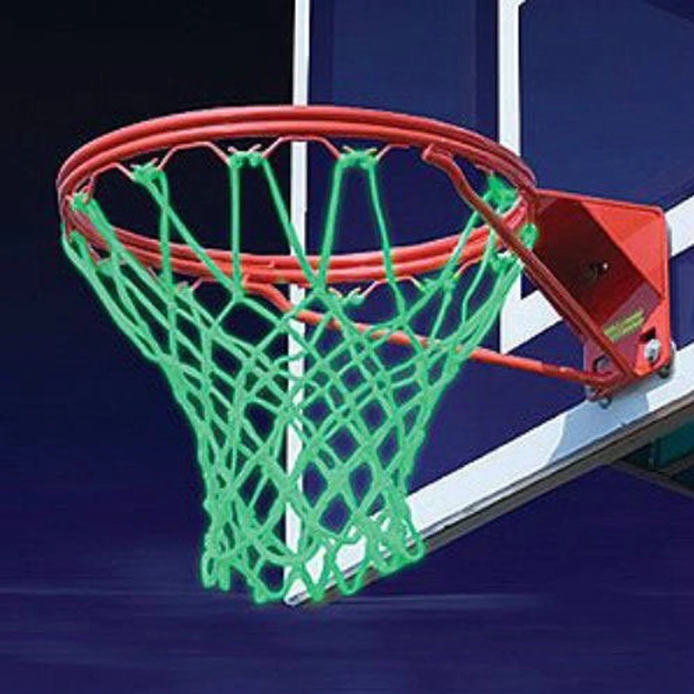 Luminous Basketball Net Self-illuminated Glowing Light Fluoresc Basketball Standard Training Nylon Net Outdoor Sport Accessories