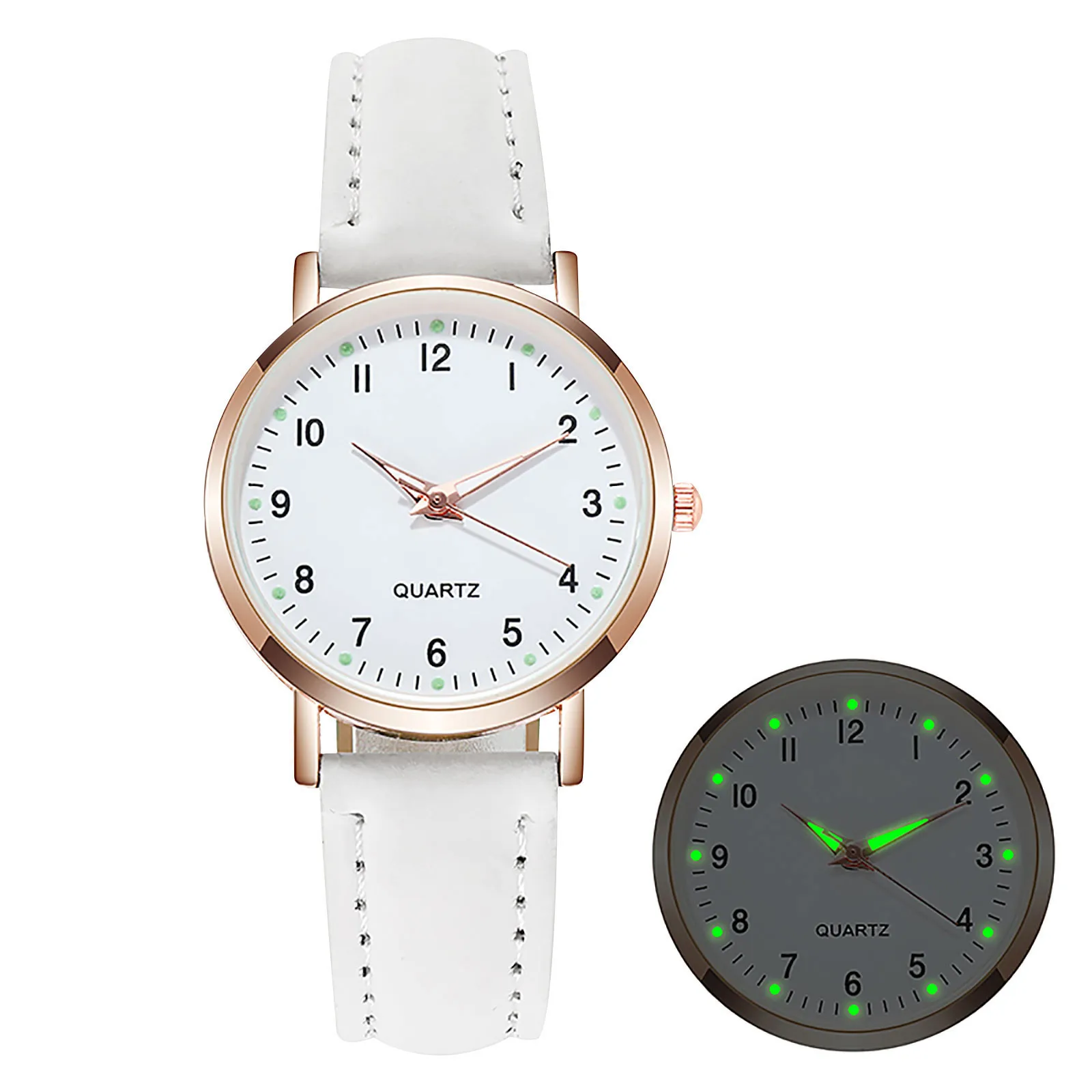 Luminous Watch Women Fashion Casual Leather Belt Watches Simple Ladies’ Small Dial Quartz Clock Dress Wristwatches Reloj Mujer