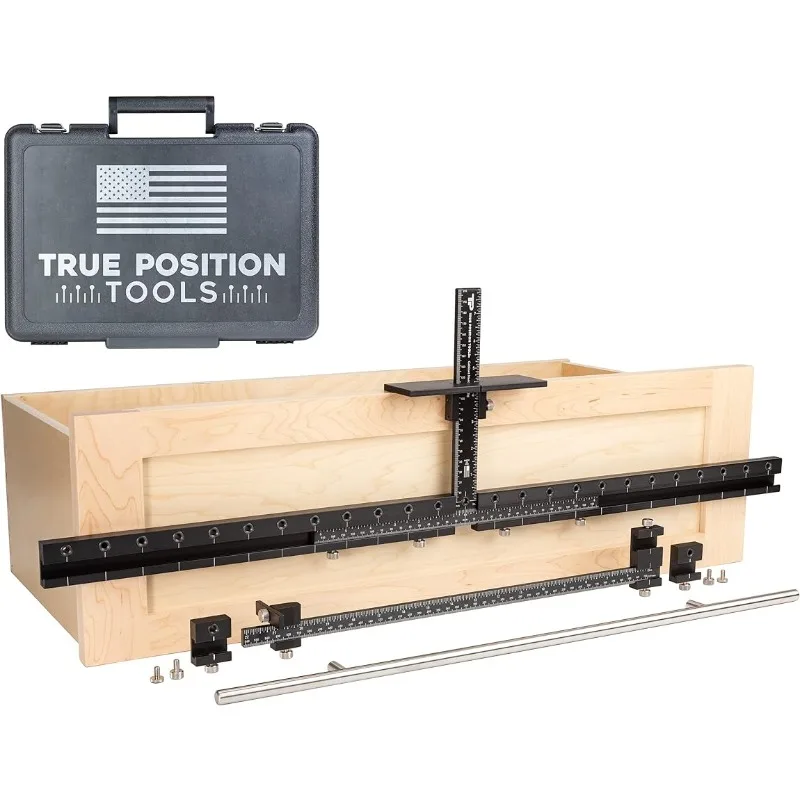 MAX Cabinet Hardware Jig – Install Long Pulls and Shelf Pin Holes – Hand Calibrated by True Position Tools