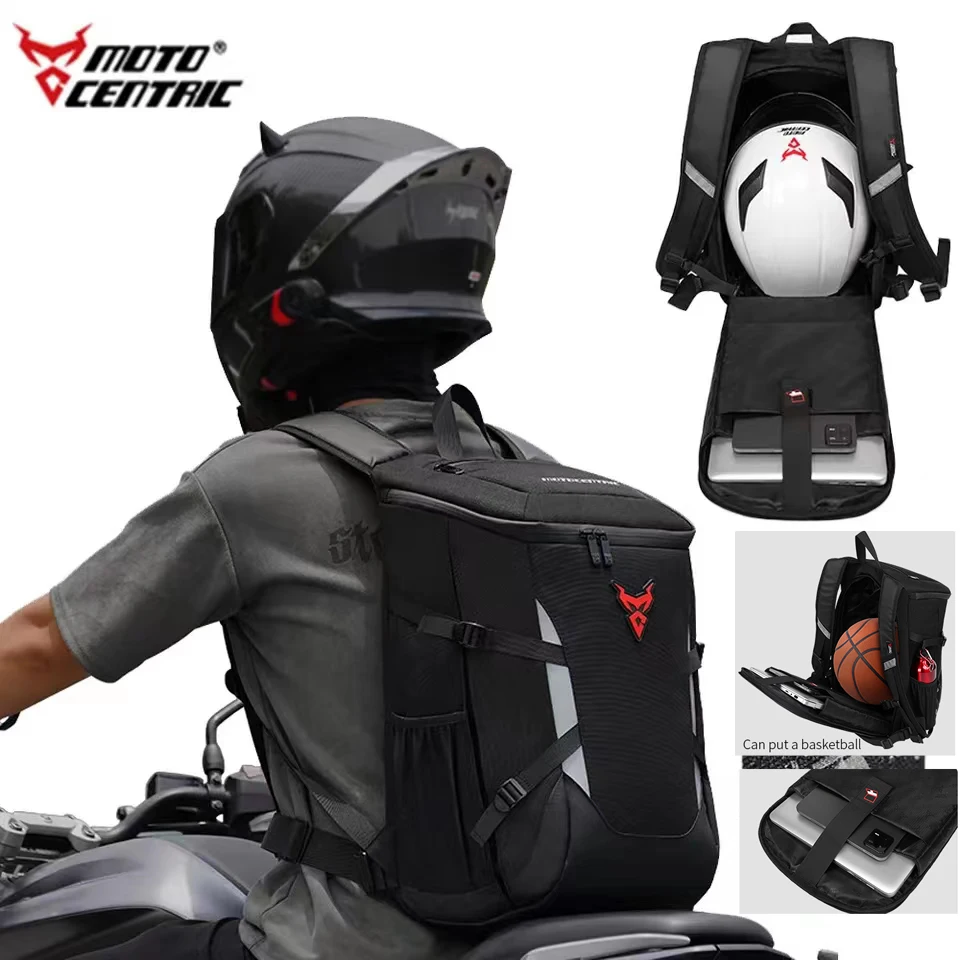 MOTOCENTRIC 28L Motorcycle Backpack Waterproof Outdoor Sports Riding Helmet Locomotive Backpack Business Travel Laptop Bag