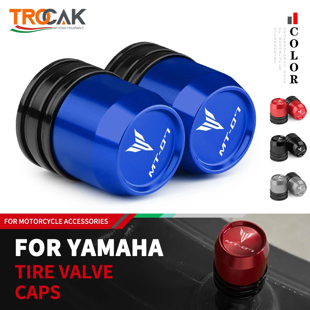 MT07 LOGO Motorcycle CNC Wheel Tire Valve Air Port stem caps Accessories For YAMAHA MT-07 MT07 mt 07 2022 2023 2021