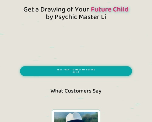 Master Li’s Future Child Sketch – New Unique Psychic Drawing Offer!