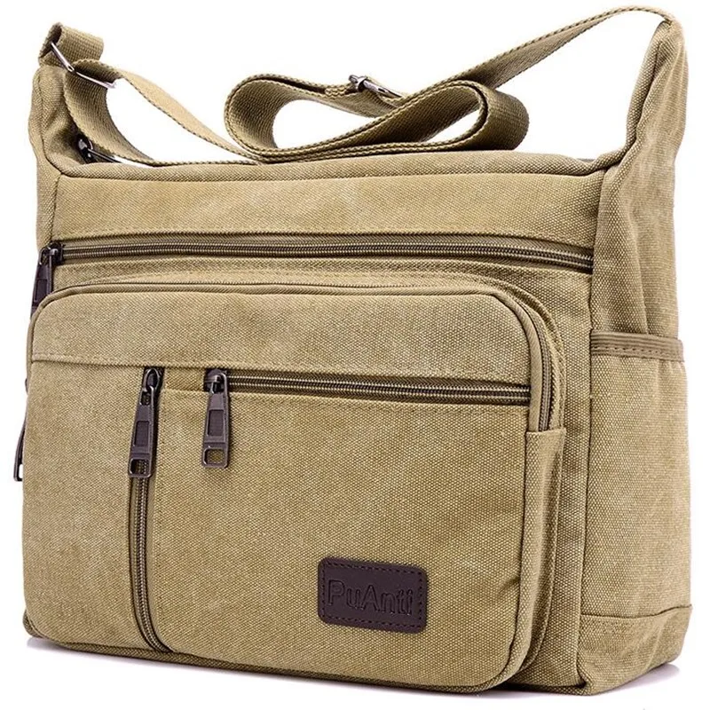 Men Canvas Shoulder Bags Casual Tote Travel Men’s Crossbody Bag Luxury Messenger Bags Fashion High Quality Handbag