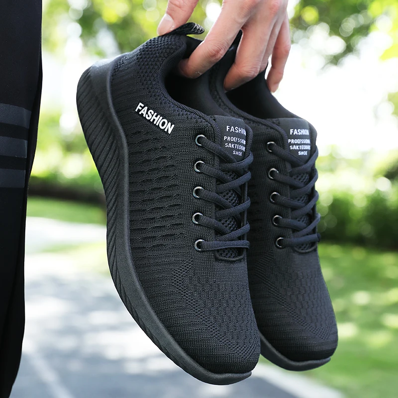 Men Running Walking Knit Shoes Fashion Casual Sneakers Breathable Sport Athletic Lightweight Men Sneakers Casual Shoes