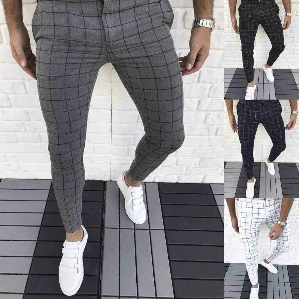 Men’s Cargo Pantalones Pant Slim Fit Straight Leg Trousers Fashion Casual Sweatpants Streetwear Male Pencil Trouser For Business