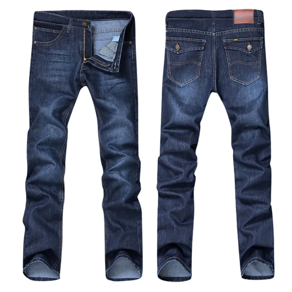 Men’s Casual Autumn Denim Hip Hop Loose Work Long Trousers Jeans Pants