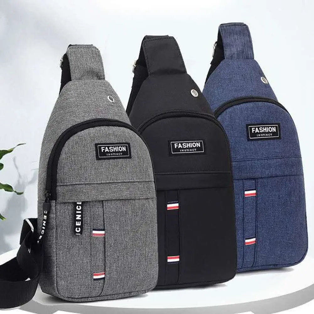 Men’s Chest Bag New Fashion Korean-Style Casual Sports Water-Proof Shoulder Crossbody Bag Cross Body Chest Bag for Men