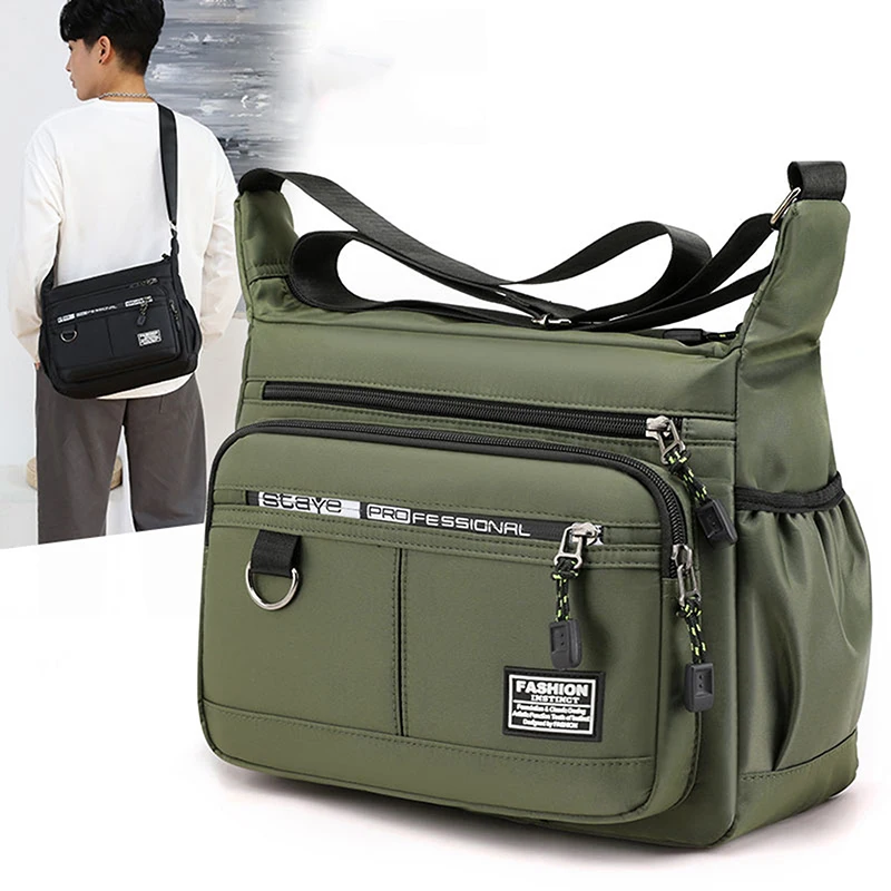 Men’s Messenger Bag Crossbody Shoulder Bags Men Small Sling Pack For Work Waterproof Oxford Packs Satchel Purse