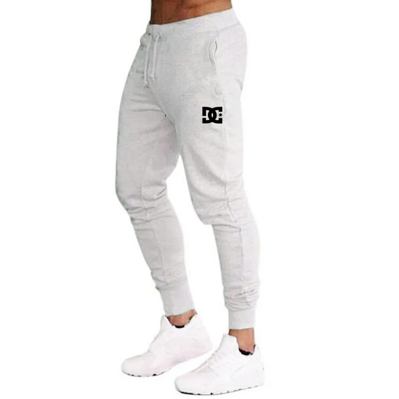 Men’s fleece fashion printed logo pants, jogging pants, jogging pants, side pockets, elastic, comfy, heat, daily casual