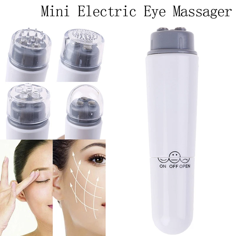 Mini Electric Eye Massager Vibration Function 4 in 1 Anti-aging Remove Eye Wrinkles Pouch Eye Care Beauty Machine Summer