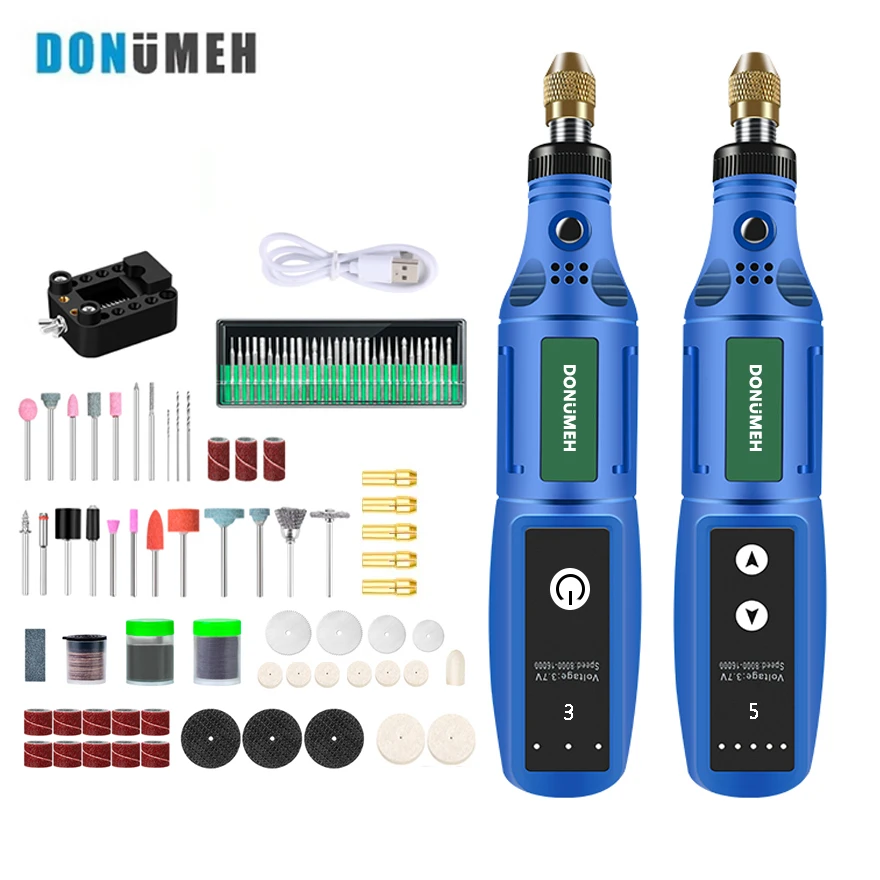 Mini Wireless Drill Engraving Polishing USB Rechargeable  Cordless Rotary Tool Kit Woodworking Engraving Pen DIY Dremel Tools