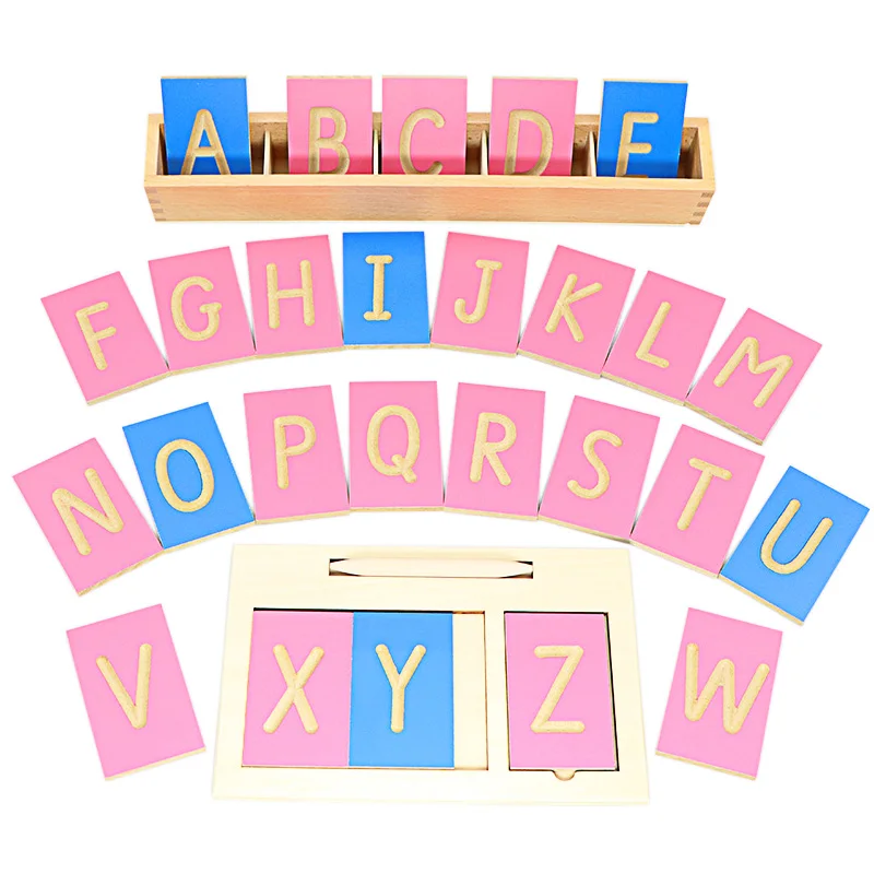 Montessori Writing Board with Pen Toys English Lowercase Letters Digitals 0-10 Numerical Computation Pen Training for Children