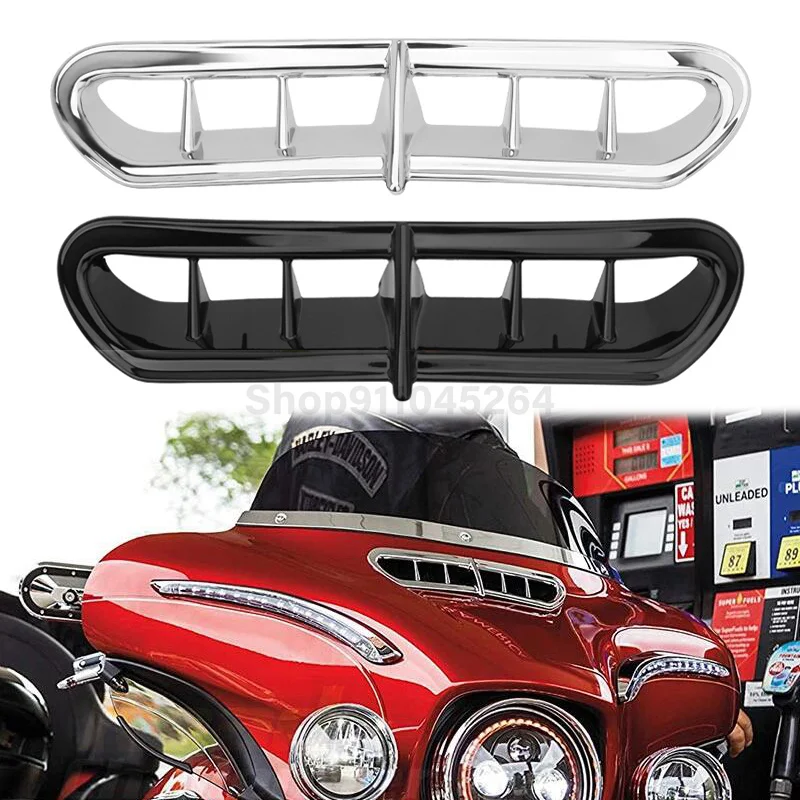 Motorcycle Fairing Vent Outer Front Accent Motocross For Harley Touring&Trike 14-21 Outer Electra Street Glide Trike Glide Ultra