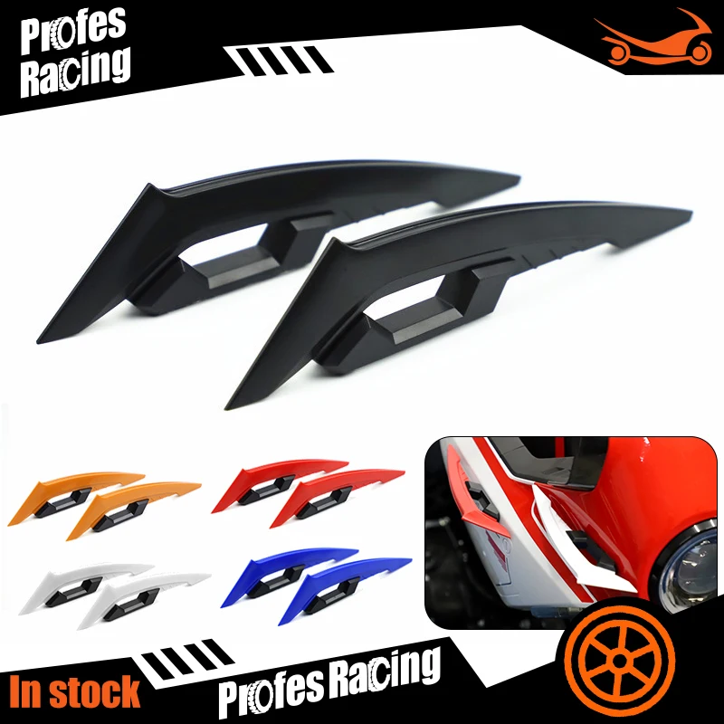 Motorcycle Front Fairing Winglets 1pair Universal Side Spoilers Dynamic Wing Sticker Motorcycle Winglet Aerodynamic