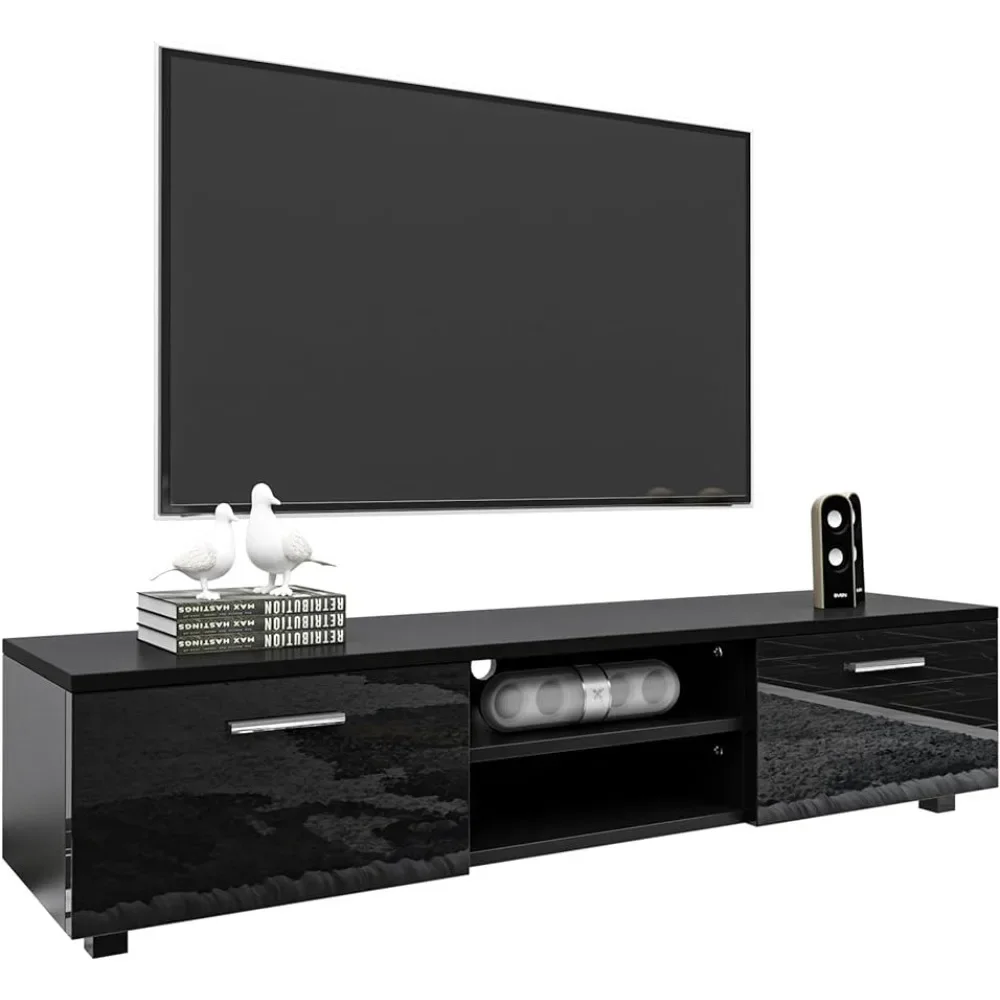 Mueble Tv Unit for Living Room Modern 55 60 65 70 (*65*) TV Stand Entertainment Center (*60*) Storage Coffee Table Black Furniture