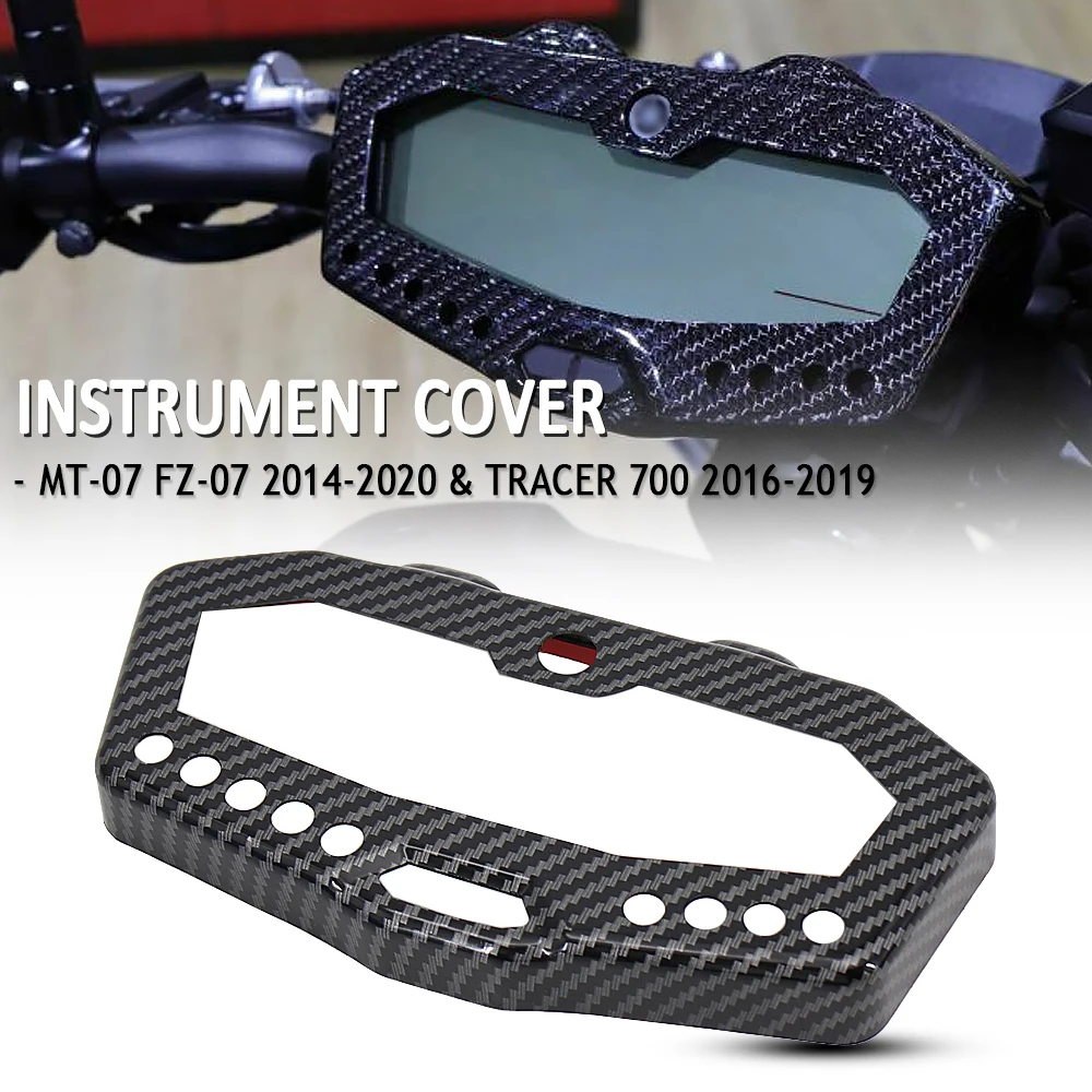 NEW MT FZ 07 Motorcycle Carbon Fibre Instrument Surround Gauge Panel Cover For Yamaha MT07 FZ07 2014-2020 Tracer 700 2016-2019