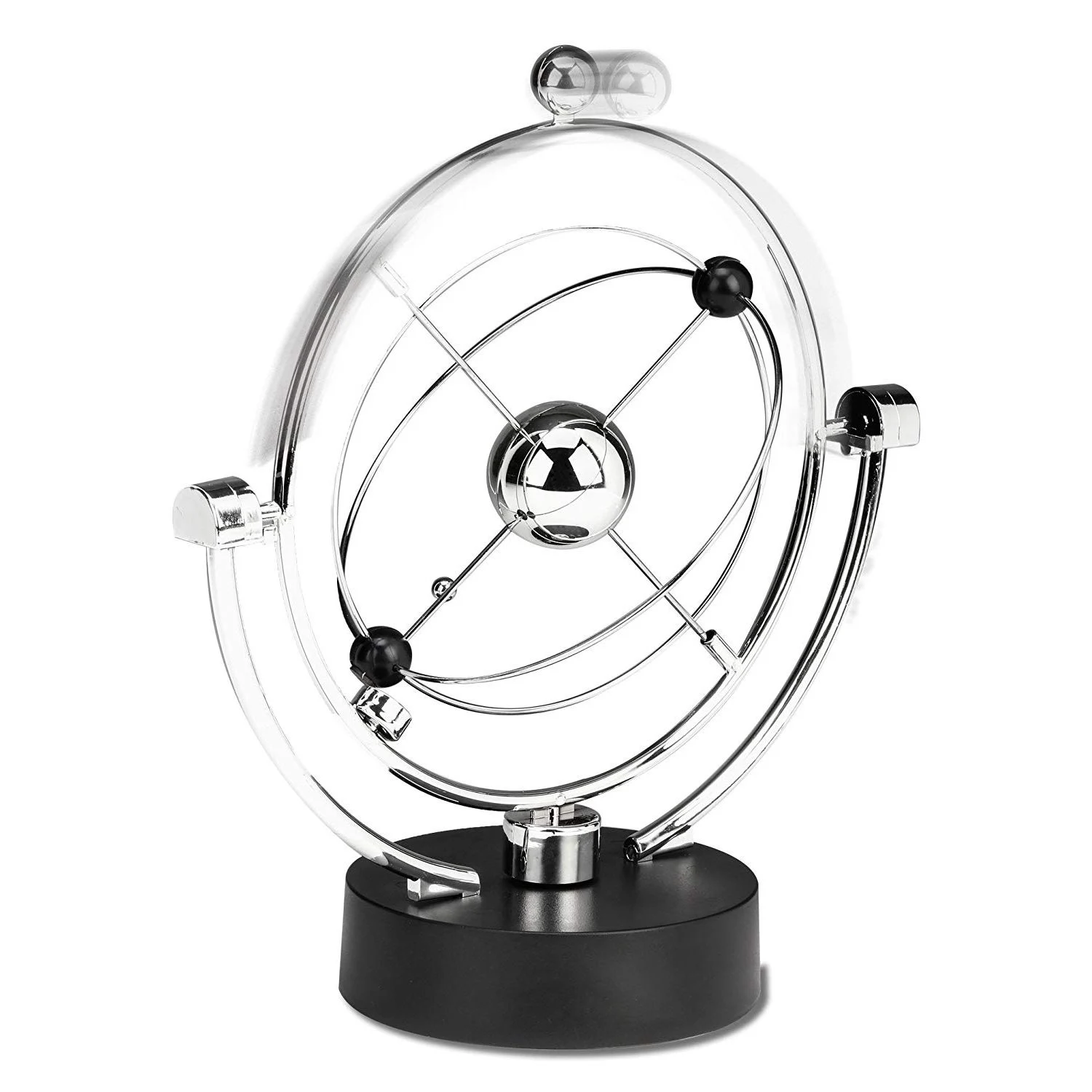 NOCM Perpetual Motion Desk Sculpture Toy – Kinetic Art Galaxy Planet Balance Mobile – Magnetic Executive Office Home Decor Tab