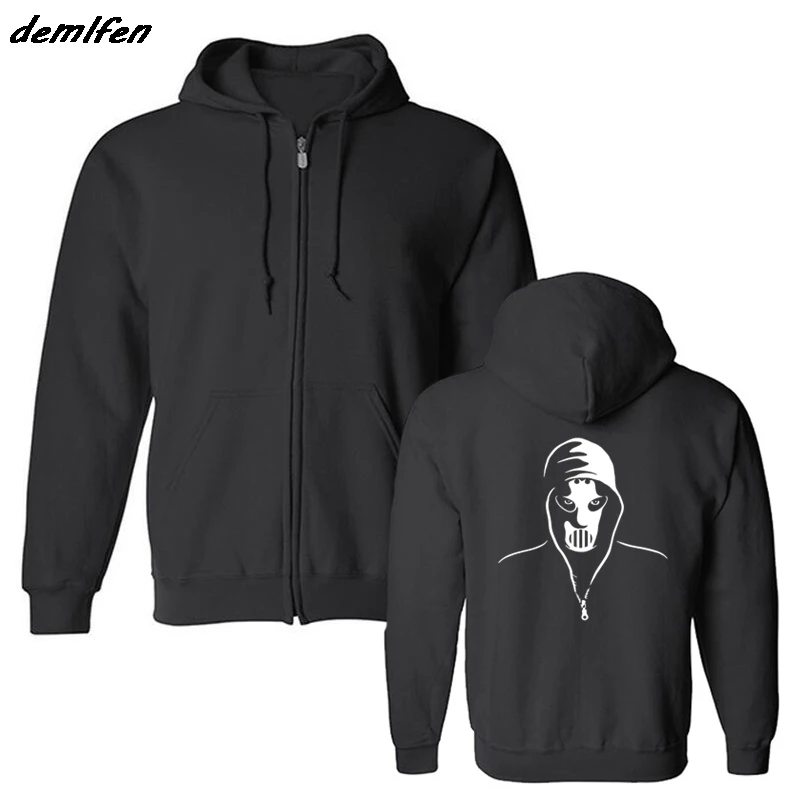 New Cool Men Fleece Hoodie Best Sleling Design Angerfist Hoodies Casual Male Zipper Sweatshirt Hip Hop Jacket Coat Streetwear