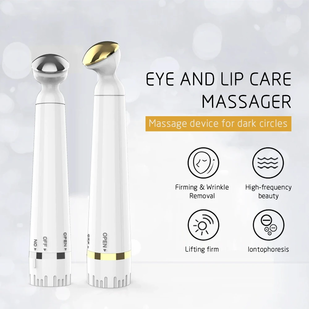 New Electric Vibration Portable Eye Massager Anti-Ageing Wrinkle Dark Circle Pen Removal Rejuvenation Beauty Care Makup Tool