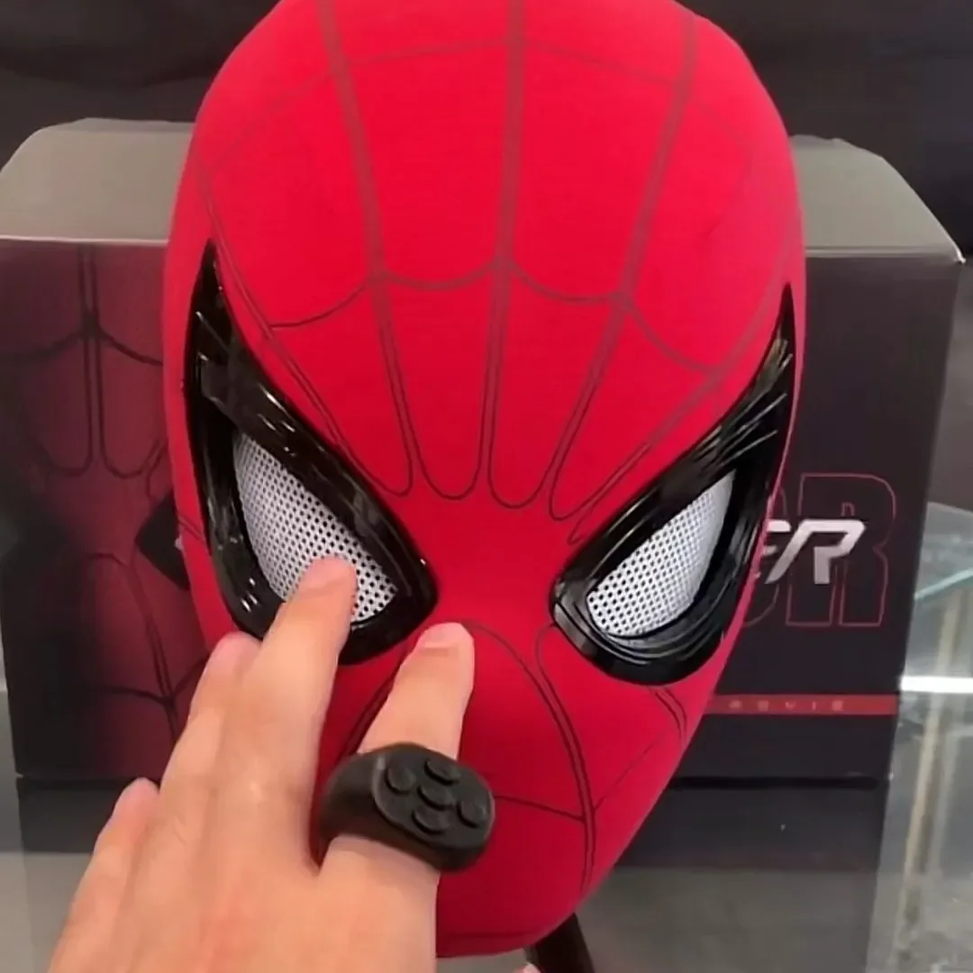 New Spider-man:no Way Home Spider Man Mask Luxury Helmet Rechargeable Remote Eyes Movable Mask Cosplay Decoration Gift Toy  Ke