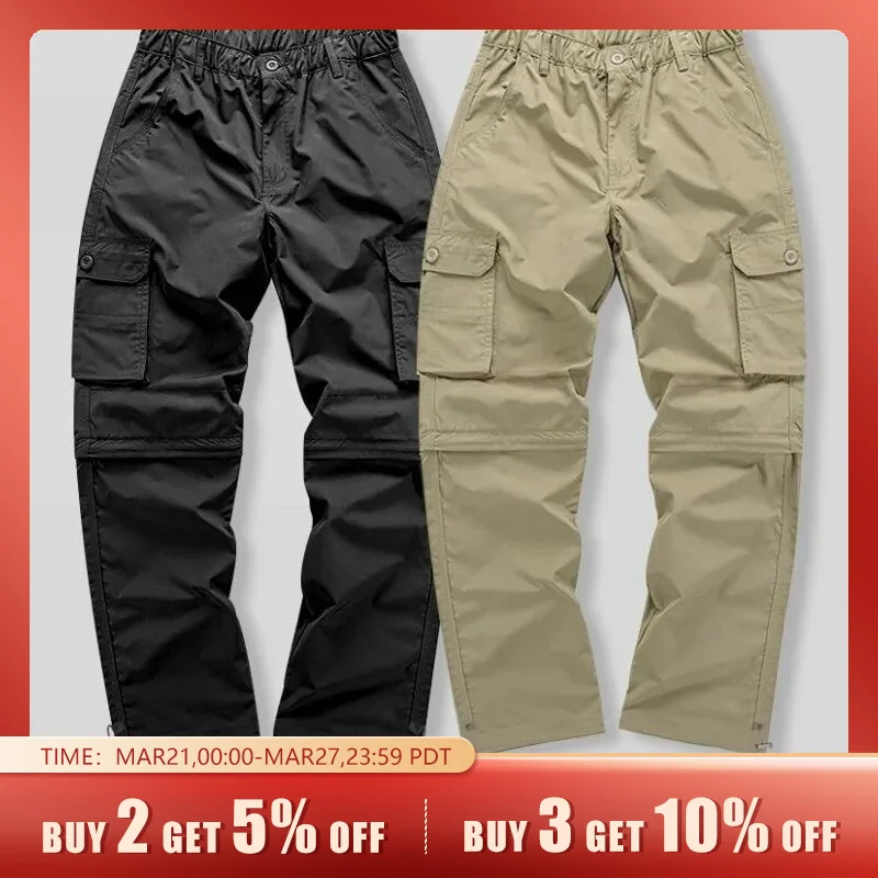 New Trend Casual Cargo Pants Men’s Fashion Multi-Pockets Loose Streetwear Four Season Male Outdoor Breathable Straight Trousers