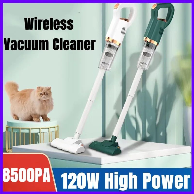 New Wireless Handheld Vacuum Cleaner USB Strong Suction 120W Electric Sweeper Home Car Lightweight Remove Mites Dust Cleaner