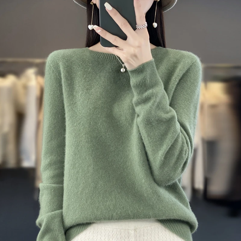 New cashmere sweater women’s sweater in autumn and winter 100% merino wool fashion O-neck autumn warm pullover top