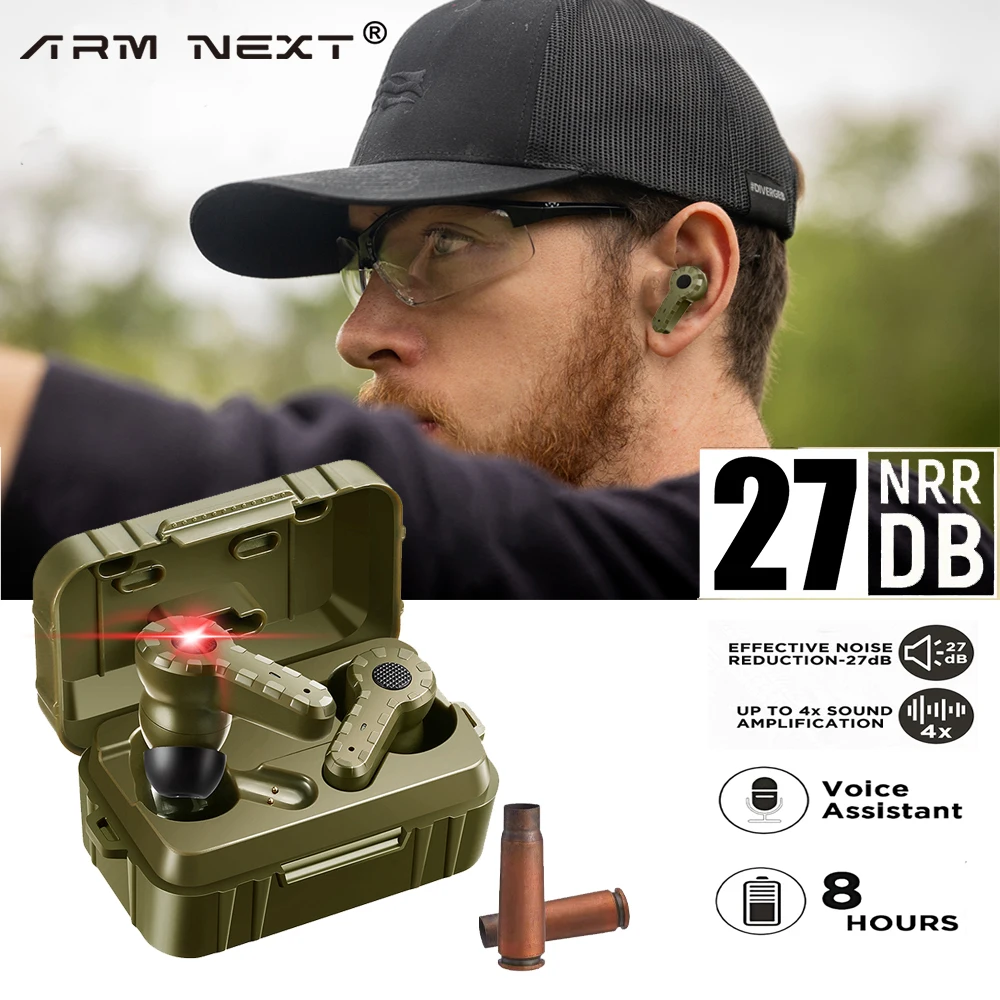 New original ARM NEXT military tactical electronic shooting ear buds, outdoor hunting protection hearing headphones