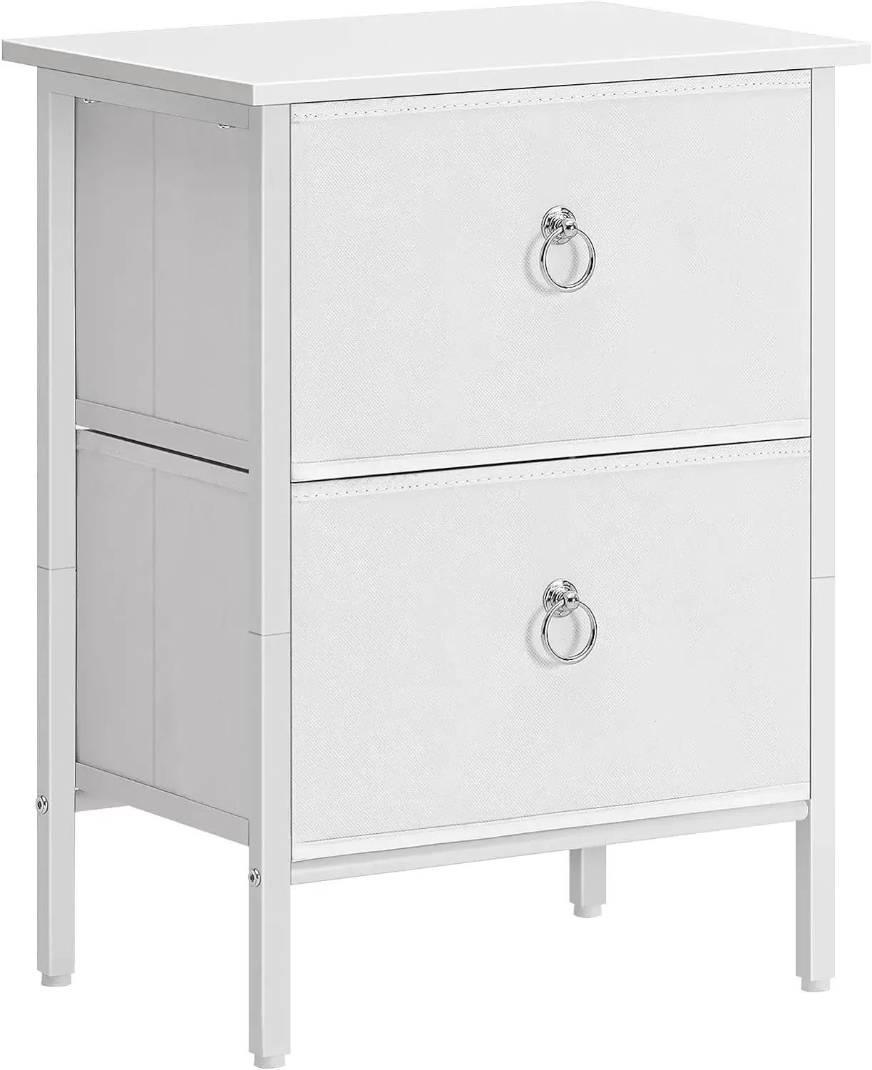 Nightstand, 2 Drawer Dresser for Bedroom, End Tables with Fabric Storage Drawer, Small  Furniture, Night Stand, Si