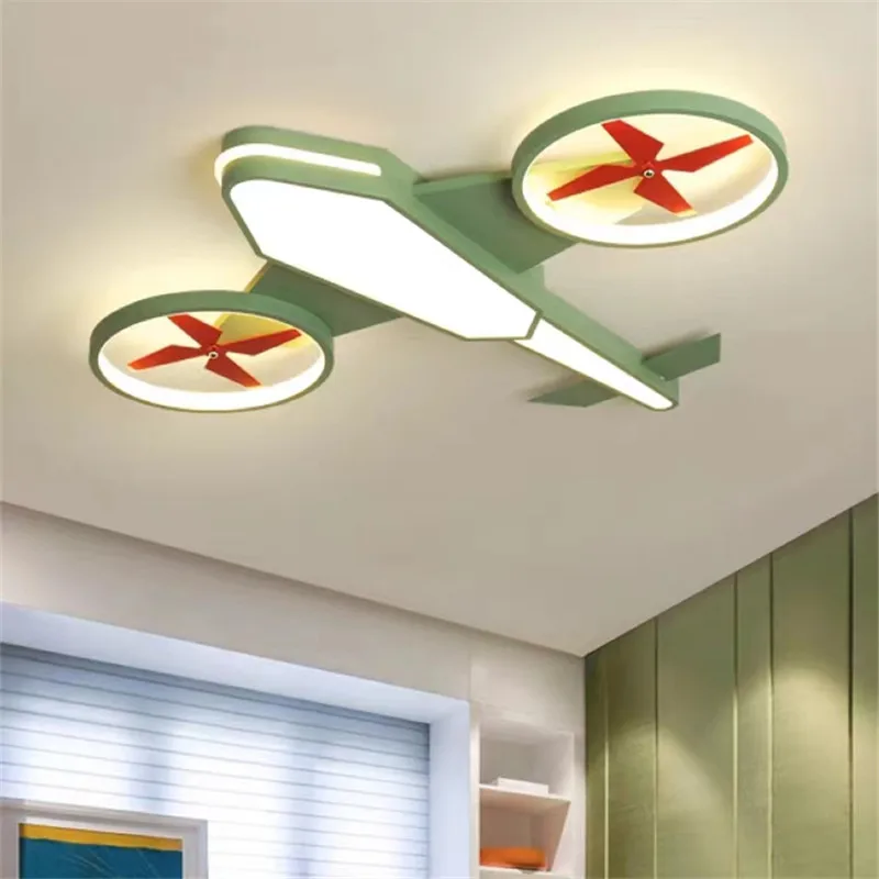 Nordic airplane ceiling light home decoration salon kids bedroom decor Living Room dimmable light indoor boy room lights