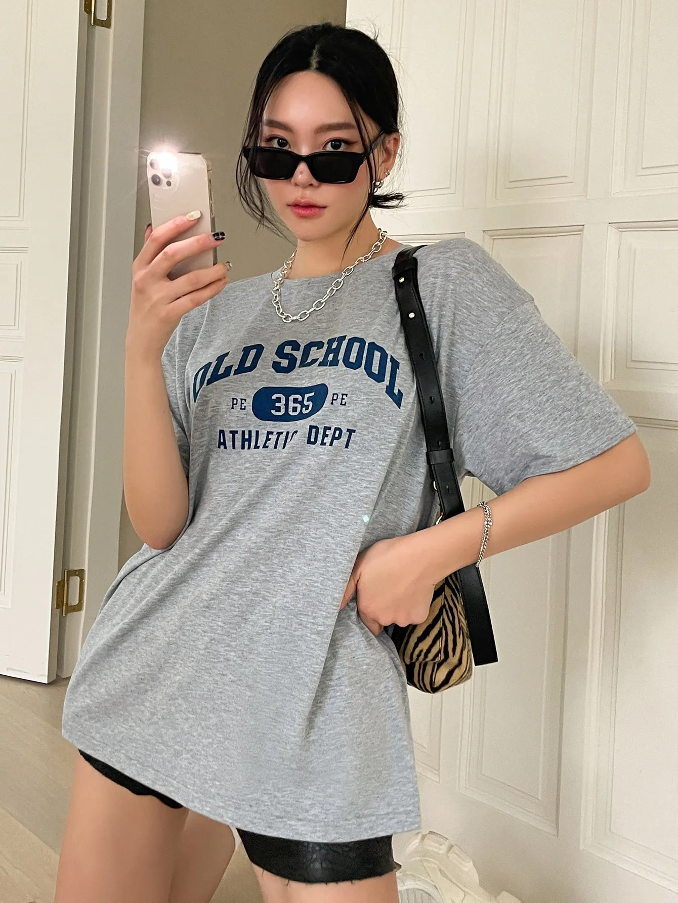 Old School PE 365 PE Athletic Dept Letter Printed Women T-Shirts Fashion Casual Short Sleeve 100% Cotton Breathable Tee Clothing