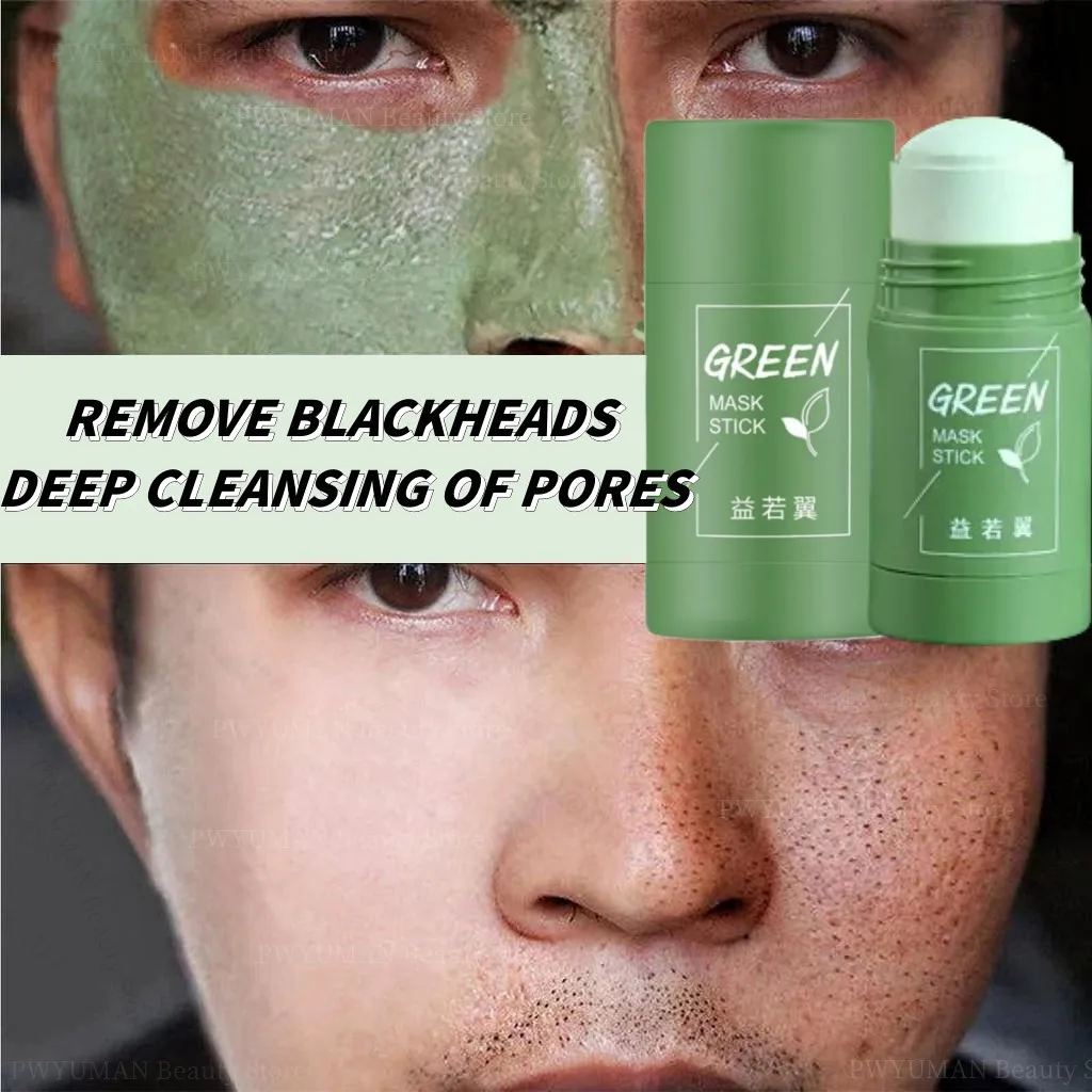 Original 40g Remove Blackhead Green Tea Solid Mask Cleansing Stick Mask Facial Dispel Acne Blemish Shrink Pores Korean Skin Care