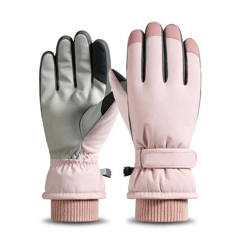 Outdoor Women Winter Ski Gloves Riding Can Touch Screen to Keep Warm And Velvet Gloves Waterproof Non-slip Gloves