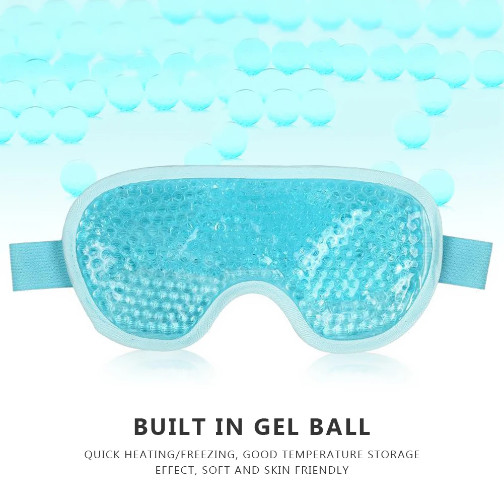 PVC Ice Cool Compress Eye Pack Anti Insomnia Gel Ice Eye Mask Multifunctional Elastic Soft Adjustable for Sleeping Health Care