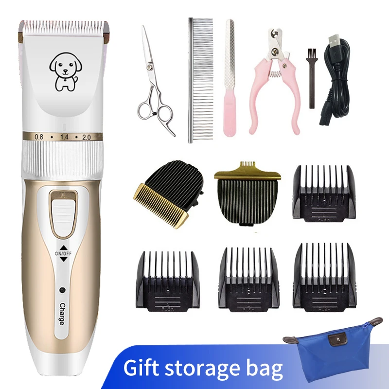 Pet Hair Trimmer Dog Cat Rabbit Haircut Trimmer Shaver Set Cordless Rechargeable Smooth No Jamming Pet Hair Trimmer