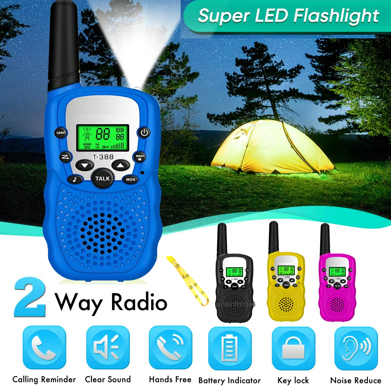 Portable Kids Walkie Talkie Celular Toys Handheld Transceiver Phone Radio Interphone Mini Talkie Walkie Children Girls Boys Gift