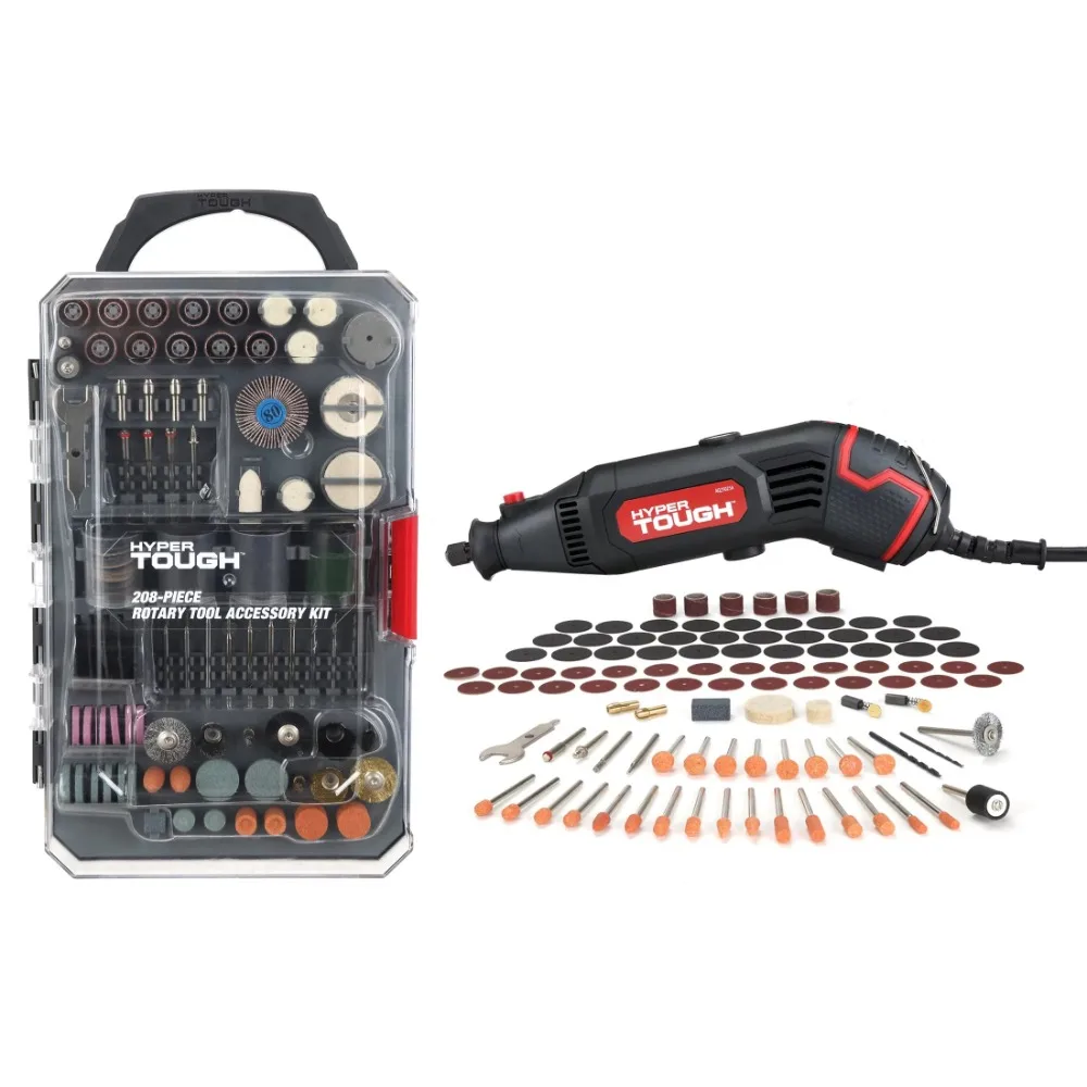 Portable Rotary Tool & 208-Piece Rotary Tool Accessory Kit Home Improvement Maintenance Tool