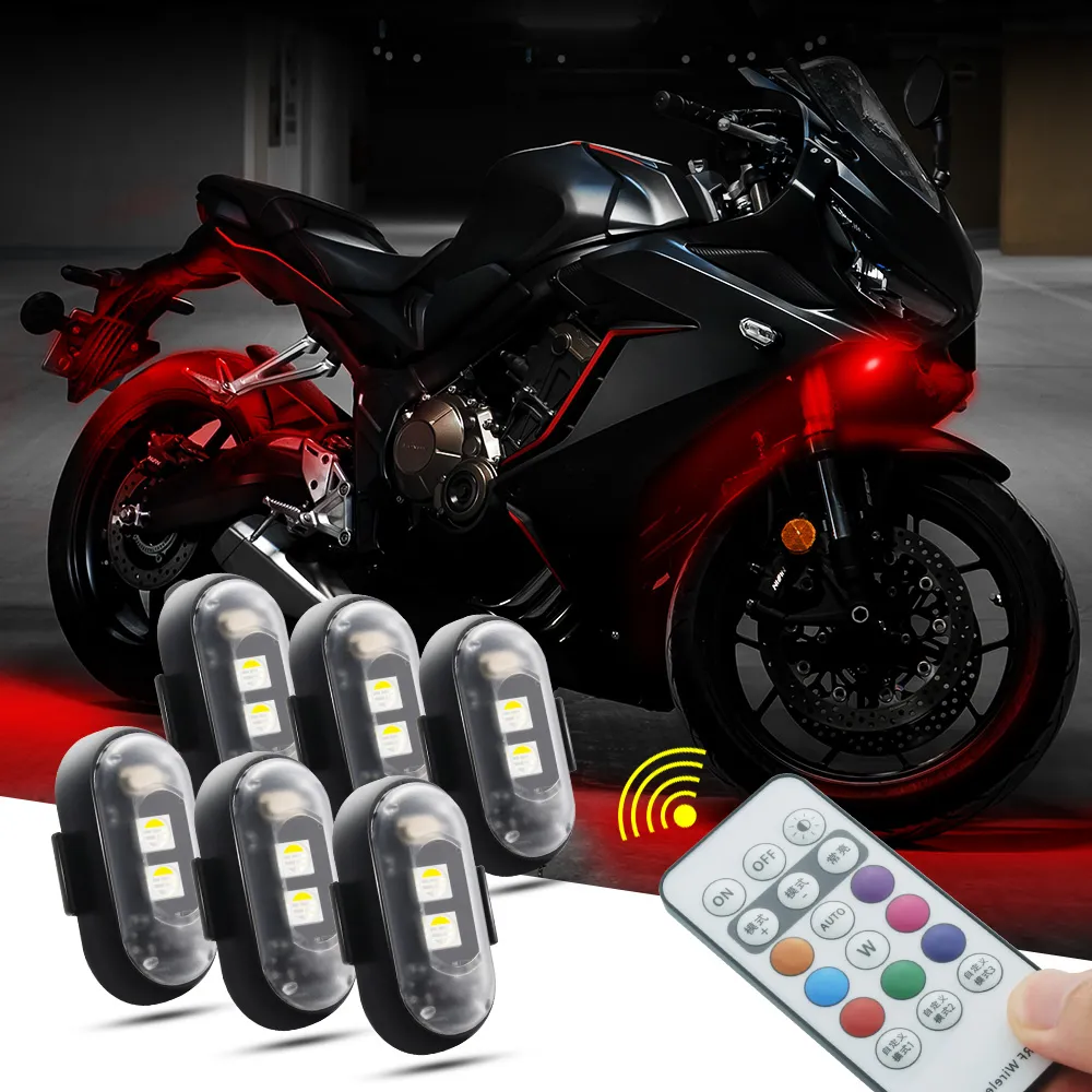 RGB Led Aircraft Strobe lights Motorcycle Lights LED Flash Position Wireless Light  Aircraft Airplane Helicopter Warning Lights