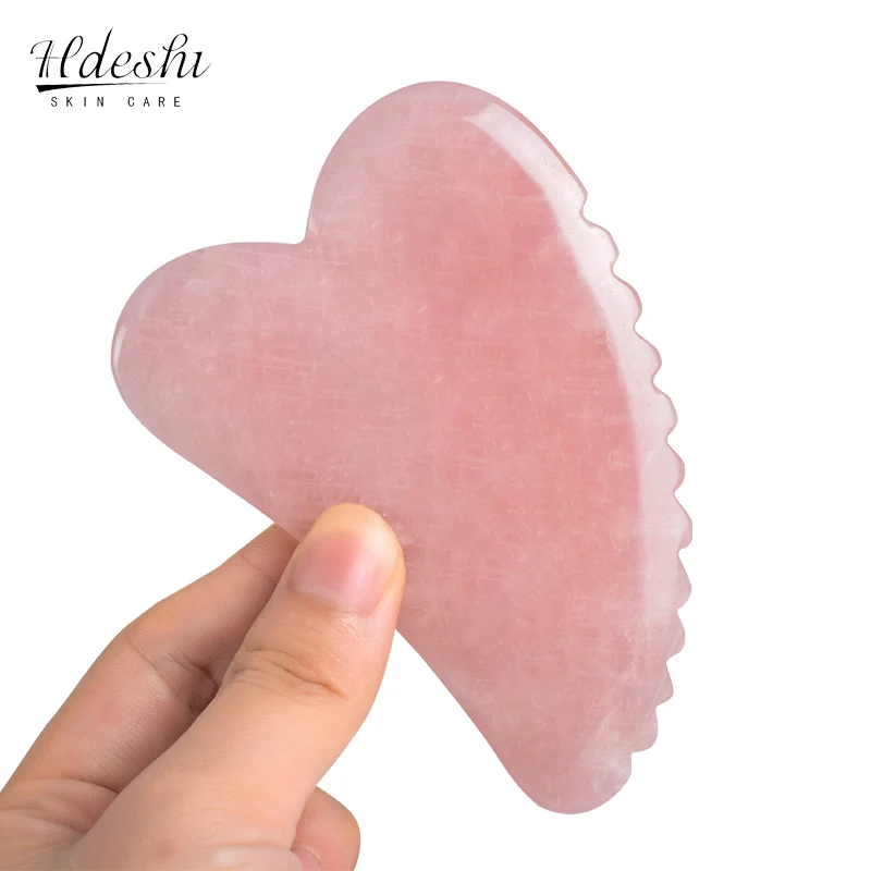 Rose Quartz Face Massager Gua Sha Scraper Natural Jade Stone Skin Care Massager for Body Facial Neck Back Beauty Health Eye SPA