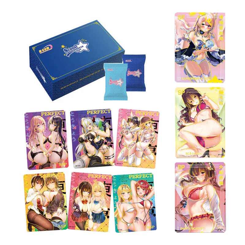 SENPAI GODDESSHAVEN Collection Cards Booster Box Rare Anime Playing Party Board Game Toys For Children