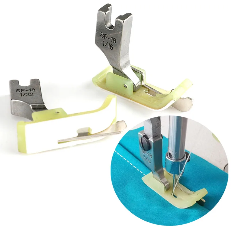 SP-18 Left-Right Side Stop Plastic Presser Foot Industrial Flat Sewing Machine With Knife Open Thread Tangent Presser Foot