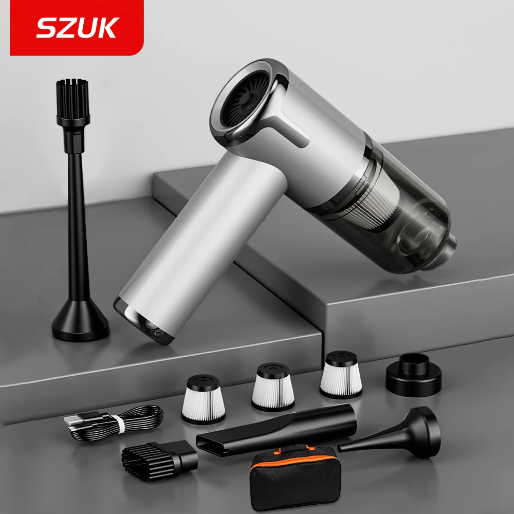 SZUK Car Vacuum Cleaner Powerfu Wireless Portable Cleaning Machine for keyboard Handheld Cleaner for Car and Home Appliance